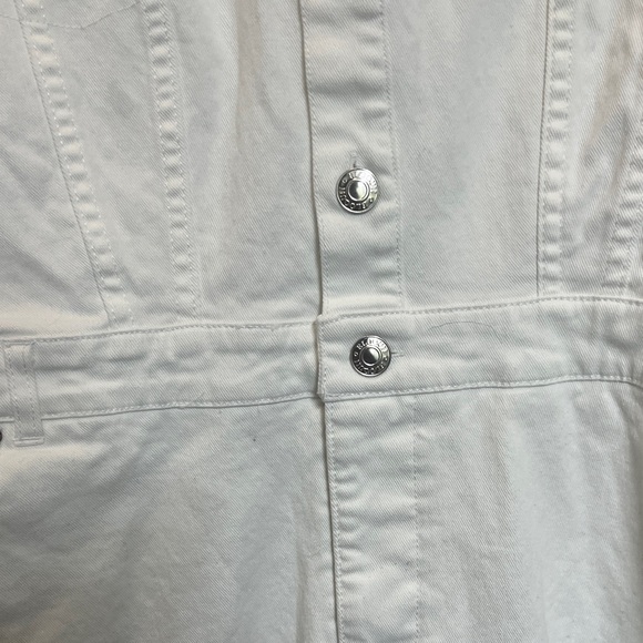 Eloquii women’s dress Sz 18 Oversized Denim Midi white baddie - Picture 6 of 12